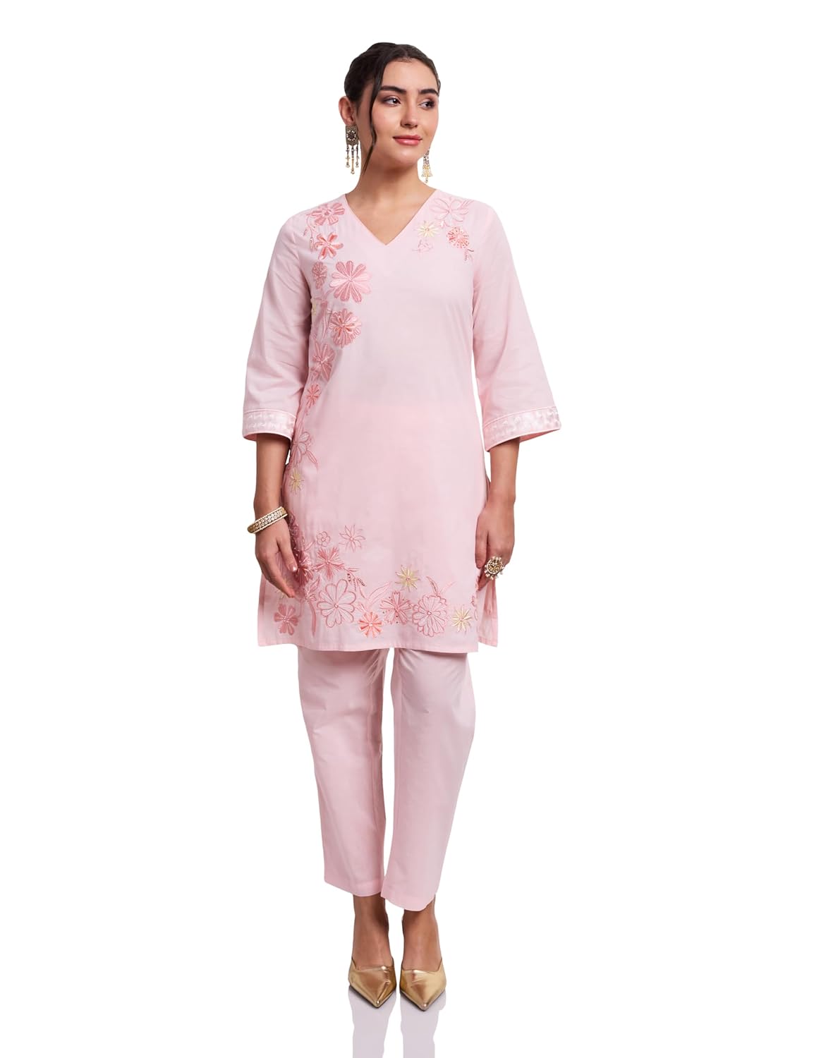 Amazon Brand - Myx Women's Pure Cotton Straight Embroidered Co-ord Set (Available in Plus Sizes) - Review, Price and Buying Guide