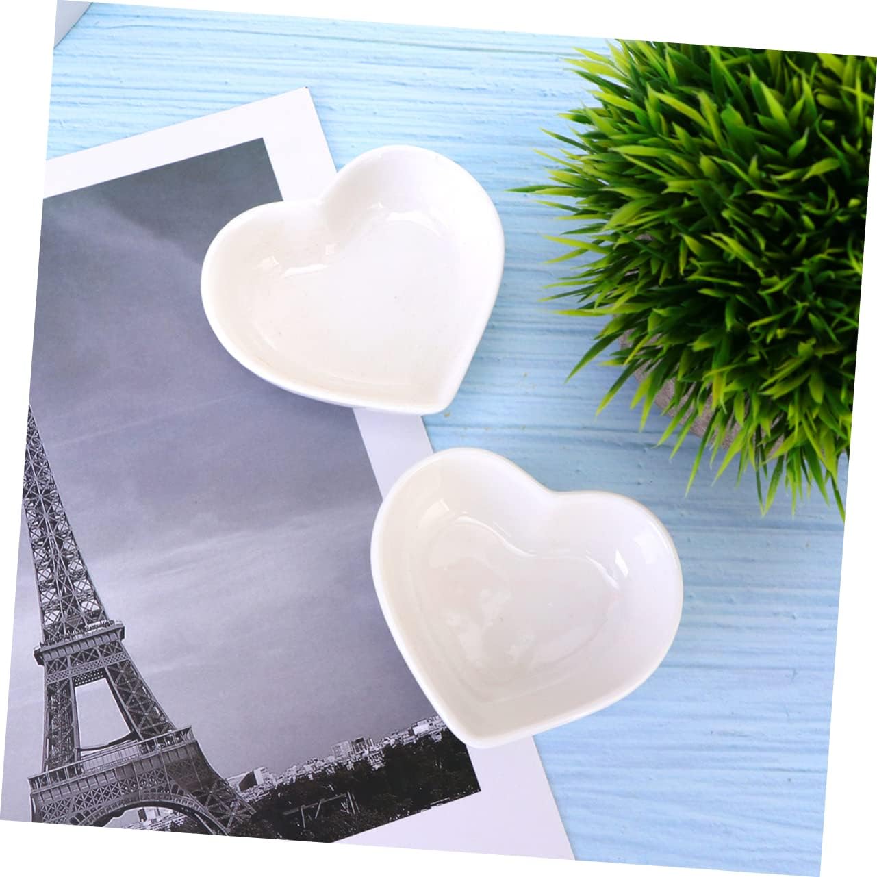 4pcs Photo Props Ceramics Dip Bowls Tray Decor Ceramics Plate Decor for Kitchen Decorative Trays Jewelry Organizer Tray Sauce Plate Decorative Ring Dish White