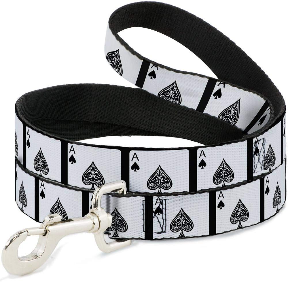 Dog Leash Ace of Spades 4 Feet Long 1.5 Inch Wide