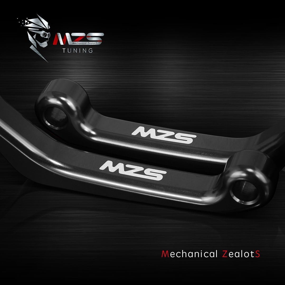 MZS Black Dirt Bike Brake Clutch Levers Pivot Adjustable CNC Compatible with KLX140R KLX140RF KLX140RL 2021-2025 / KLX140 2008-2021 / KLX140L 2008-2021 / KLX140G 2017-2021