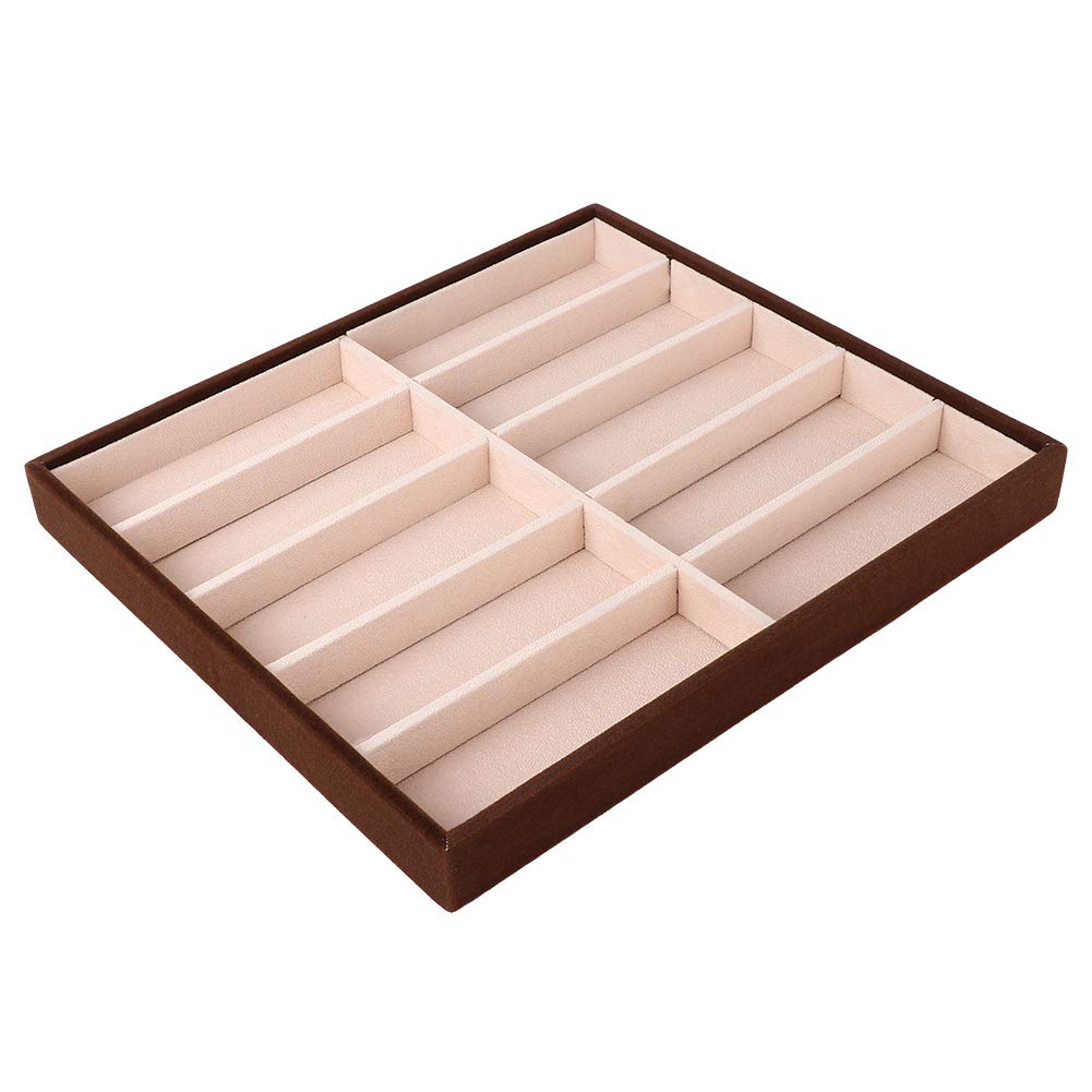 Sleet 10 Grids Sunglass Box, Modern Glasses Organizer Eyeglass Display Storage Cases Sunglasses Display Stand Open Top Glasses Display Box Sunglasses Case Tray for Sunglass/Watch/Jewelry