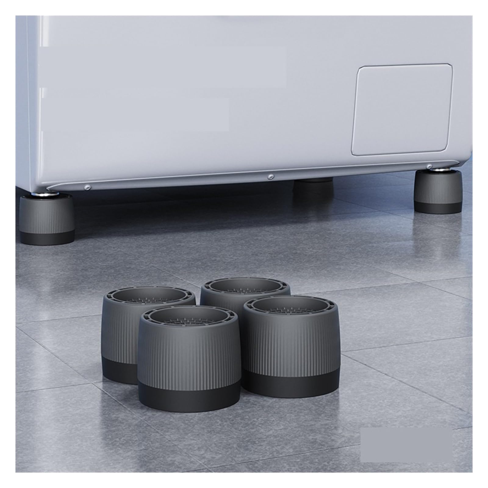 Stalowa podstawa pralki | Szary 1/2/4/6 szt. Do podkładki: Regulowana -Podstawa wibracyjna(Grey 6pcs)