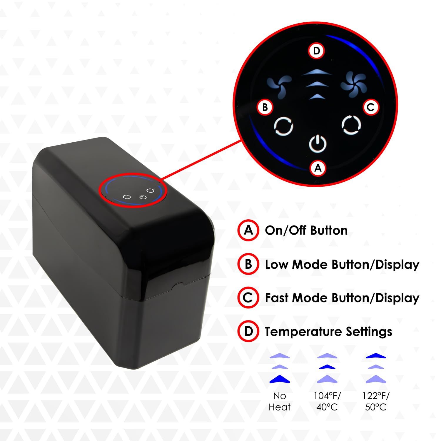 Medidenta 3D Photopolymer Resin Mixer & Heater, Efficient Mixing, Active Heating, Simple-Touch Operation, No Heating or Preheat 40°C, 50°C