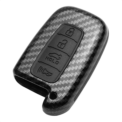 TANGSEN Funda negra para llavero compatible con Hyundai Azera Elantra GT EQUUS Genesis Coupe Santa FE Sonata Tucson Veloster para KIA Borrego Forte