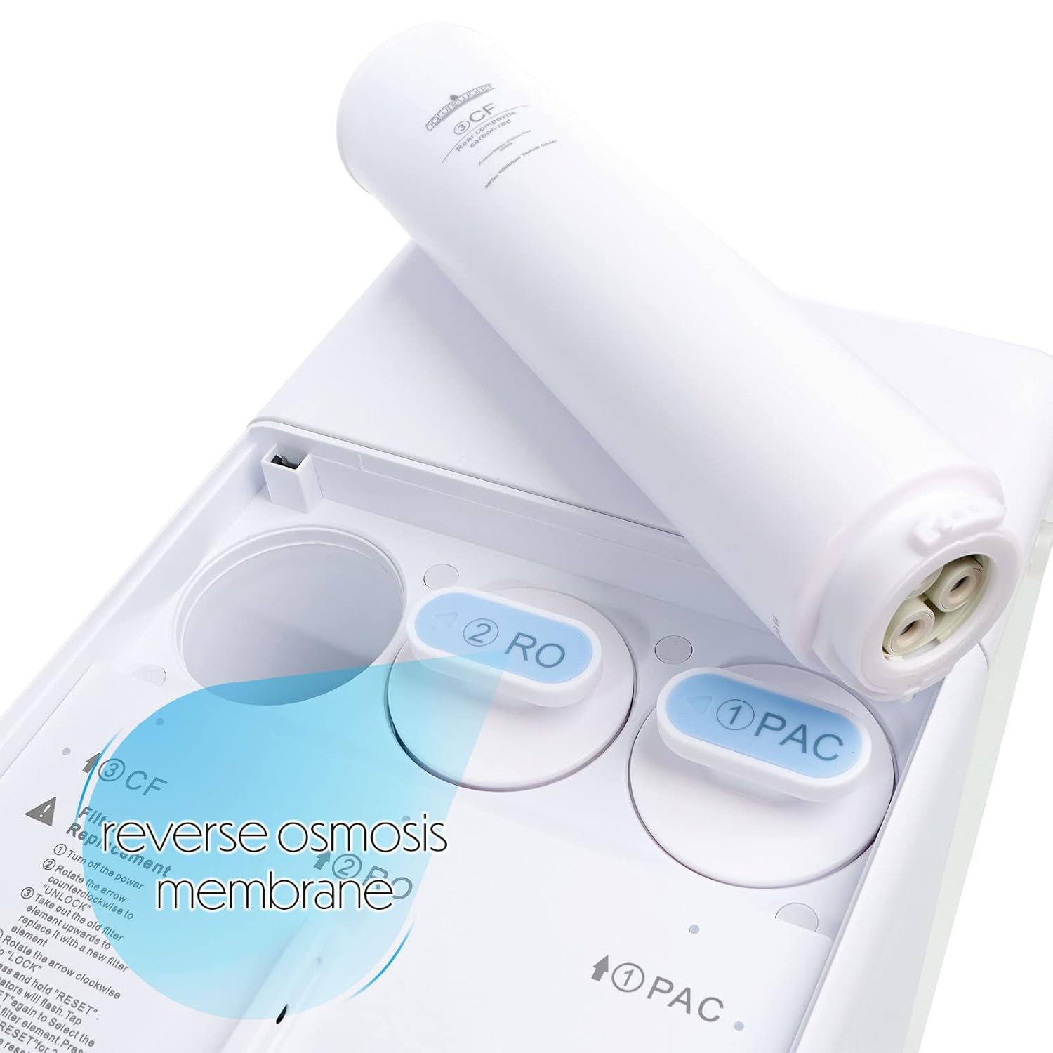 Od blizu view of the Naturewater NW-1000 Pro RO replacement filter.