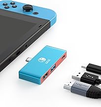 Switch Dock for Nintendo Switch OLED, Switch Docking Station for TV, USB C to HDMI Adapter for Steam Deck/MacBook/Laptop, Nintendo Switch Accessories, Switch TV Dock Set, Portable Switch Travel Dock