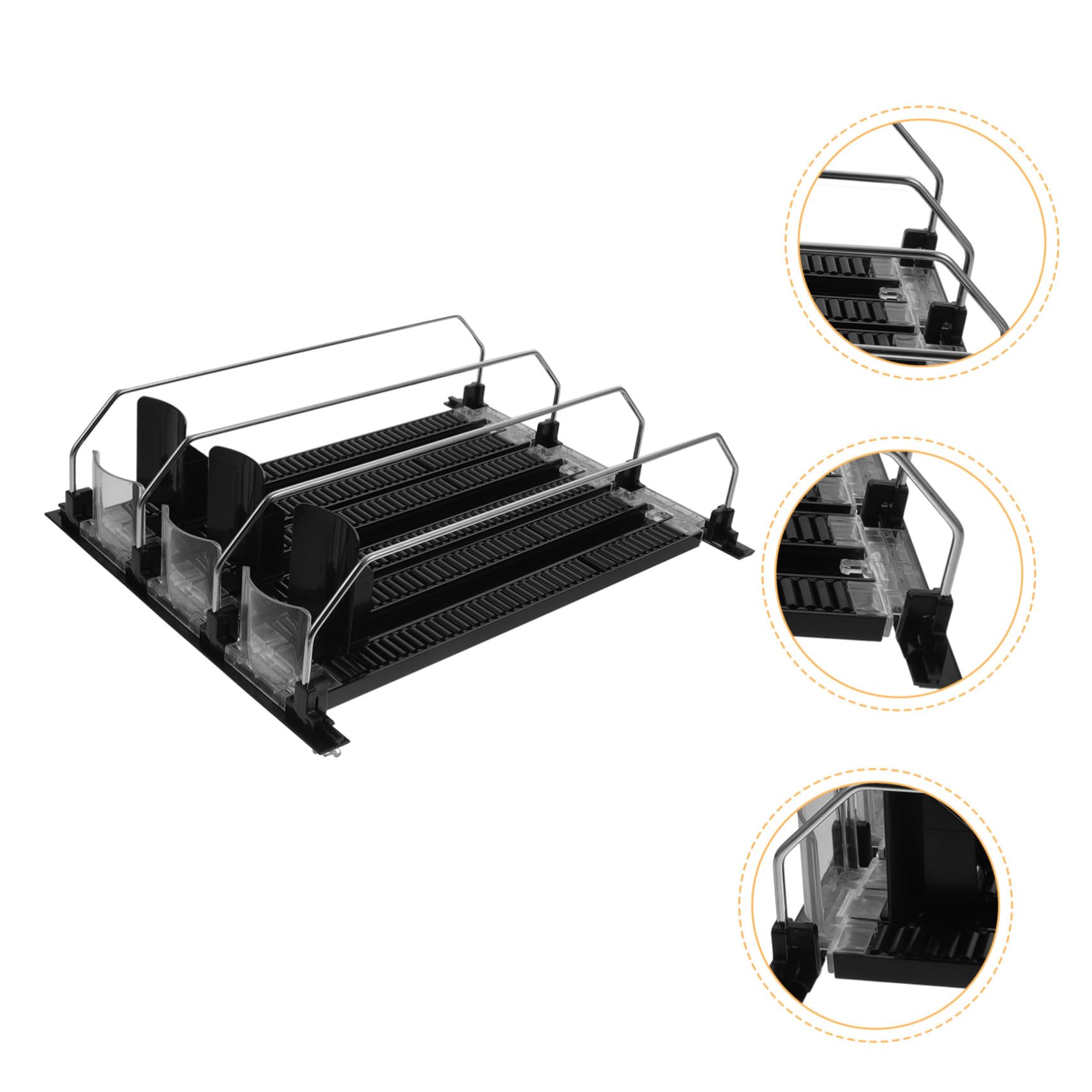 ERINGOGO 3 pièces Organisateur Boissons Réfrigérateur Pousse-canettes Automatique Résistant pour Bouteilles et Boissons Canettes