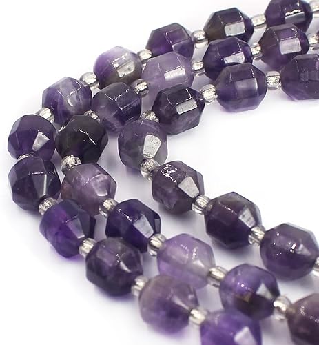 Miniatura 4 de Joyas de piedras preciosas naturales facetadas de 0.315 pulgadas, cuentas sueltas de piedras preciosas variadas, hebra de cuentas de piedra natural