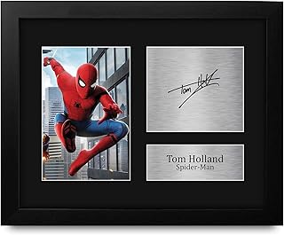 HWC Trading Tom Holland Gift USL Framed Signed Printed Autograph Spiderman Gifts Print Photo Picture Display - US Letter Size