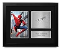 HWC Trading Tom Holland Gift USL Framed Signed Printed Autograph Spiderman Gifts Print Photo Picture Display - US Letter Size