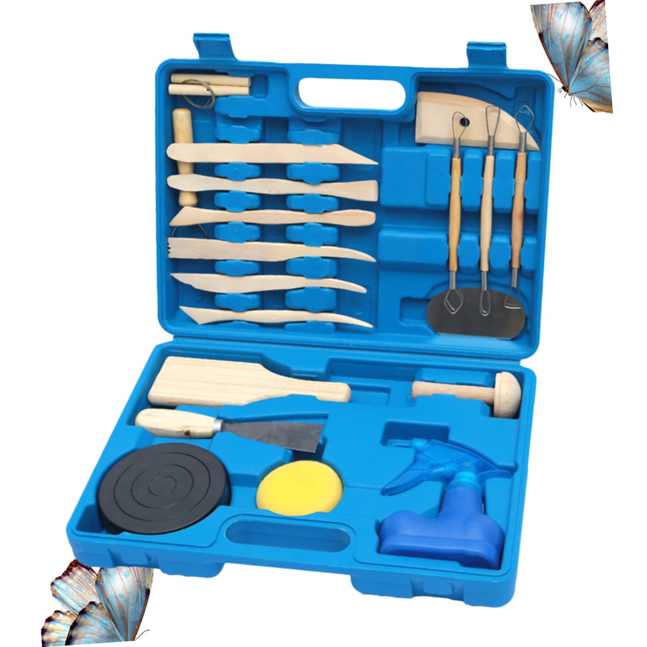 Housoutil 19 Piezas Kit de Herramientas para Esculpir Arcilla Instrumentos para Figuras de Arcilla para Modelar Casa Aula