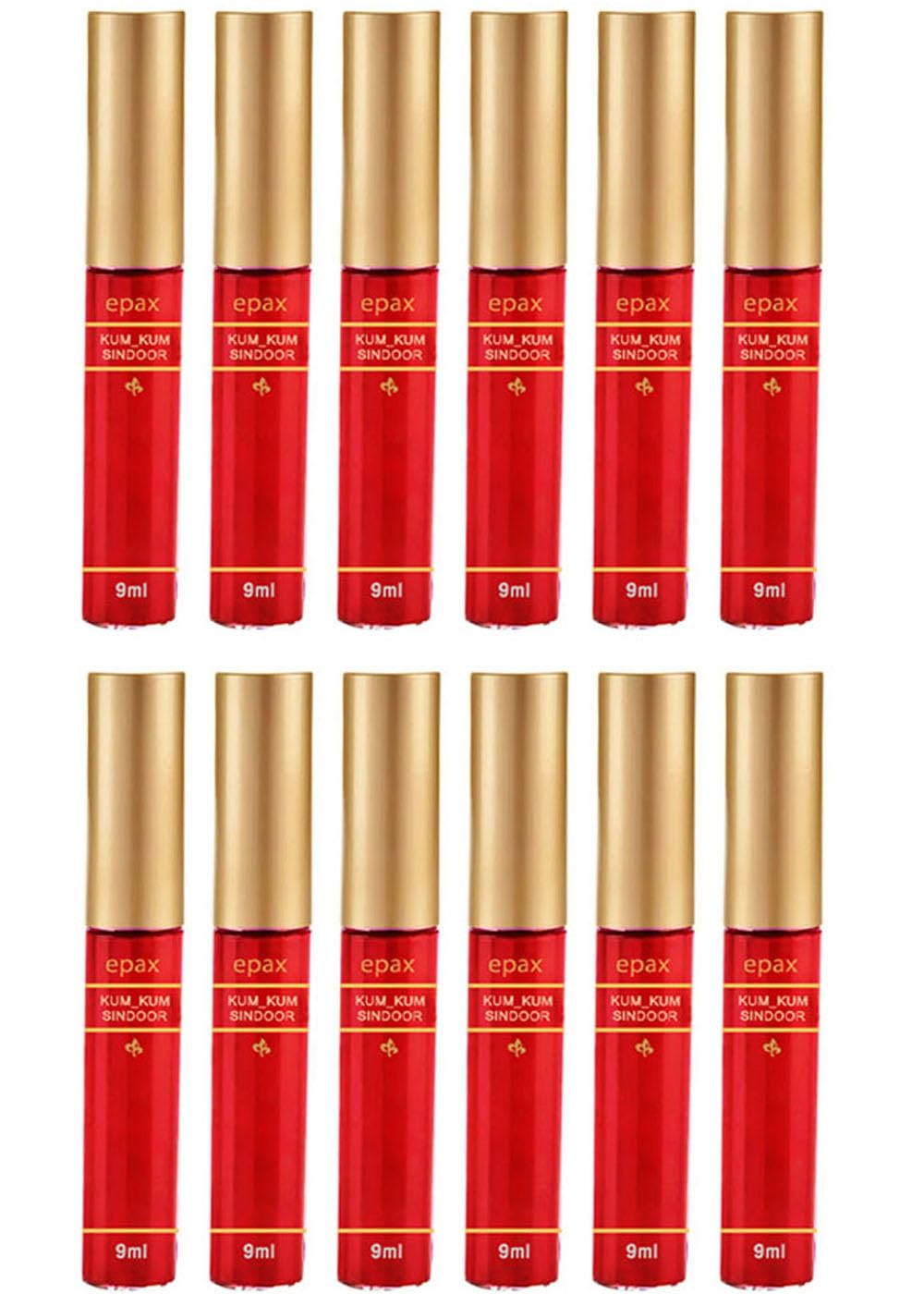 Liquid Sindoor - Red| Highly Pigmented Rich Color | Quick Drying & Long Lasting | Matte Finish | Water-Proof | Smudge-Proof | Crease-Proof | Sponge Tip Applicator pack of 12 (Red Sindoor)-image-42