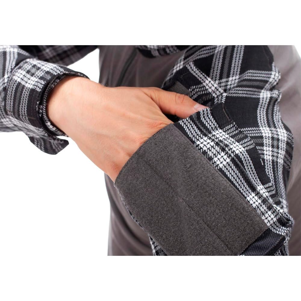 Invader Gear Camicia da uomo in flanella da combattimento Ubacs nera sotto gilet Top manica lunga