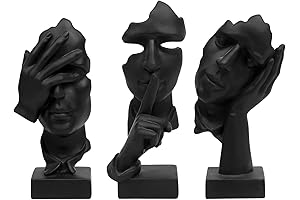 Abooxoo 3 Pcs Thinker Statue - A Modern Masterpiece for Your Living Room