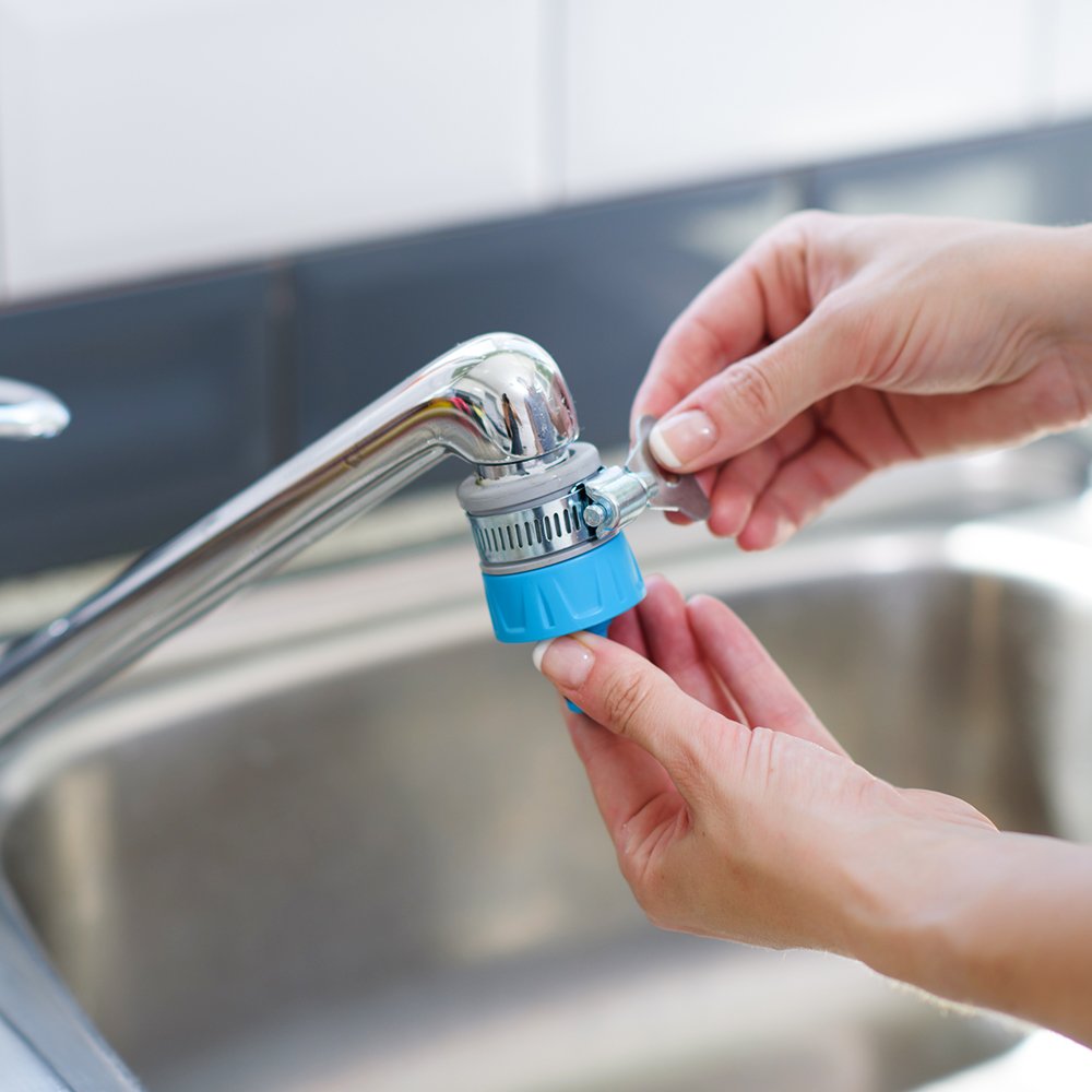 Flopro Round Tap Garden Hose Connector, Blue - Image 4