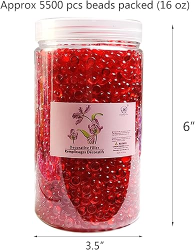 Miniatura 8 de HappyFiller 5500 piezas de jarrón rojo rubí diminuto relleno de cuentas acrílicas para manualidades, soporte para brochas de maquillaje,