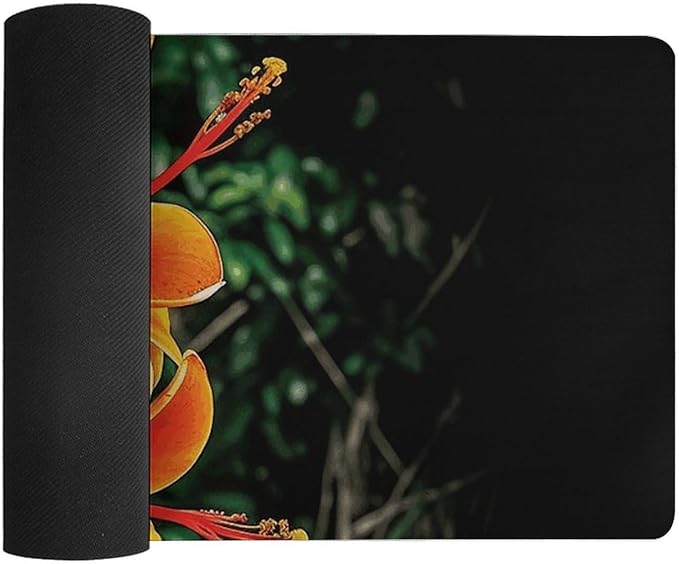 Desk Pad Protector 24x12 Inch Hawaii Flowers Base Antideslizante miniatura 3
