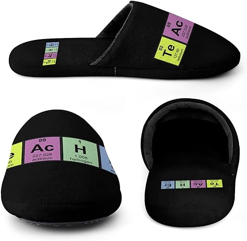 Miniatura 4 de Science Teacher Chemical Elements Slippers For Women Indoor Washable Non Slip Light Soft House Cotton Shoes Bedroom