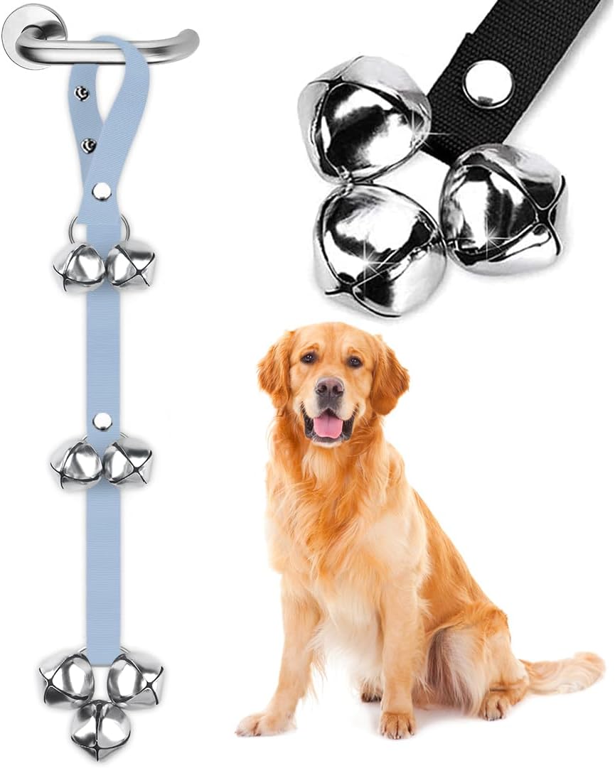 BLUETREE Dog Doorbells for Potty Training - 7 Extra Large Loud 1.4" Bells, 3-Snap Adjustable Length for All Dogs
