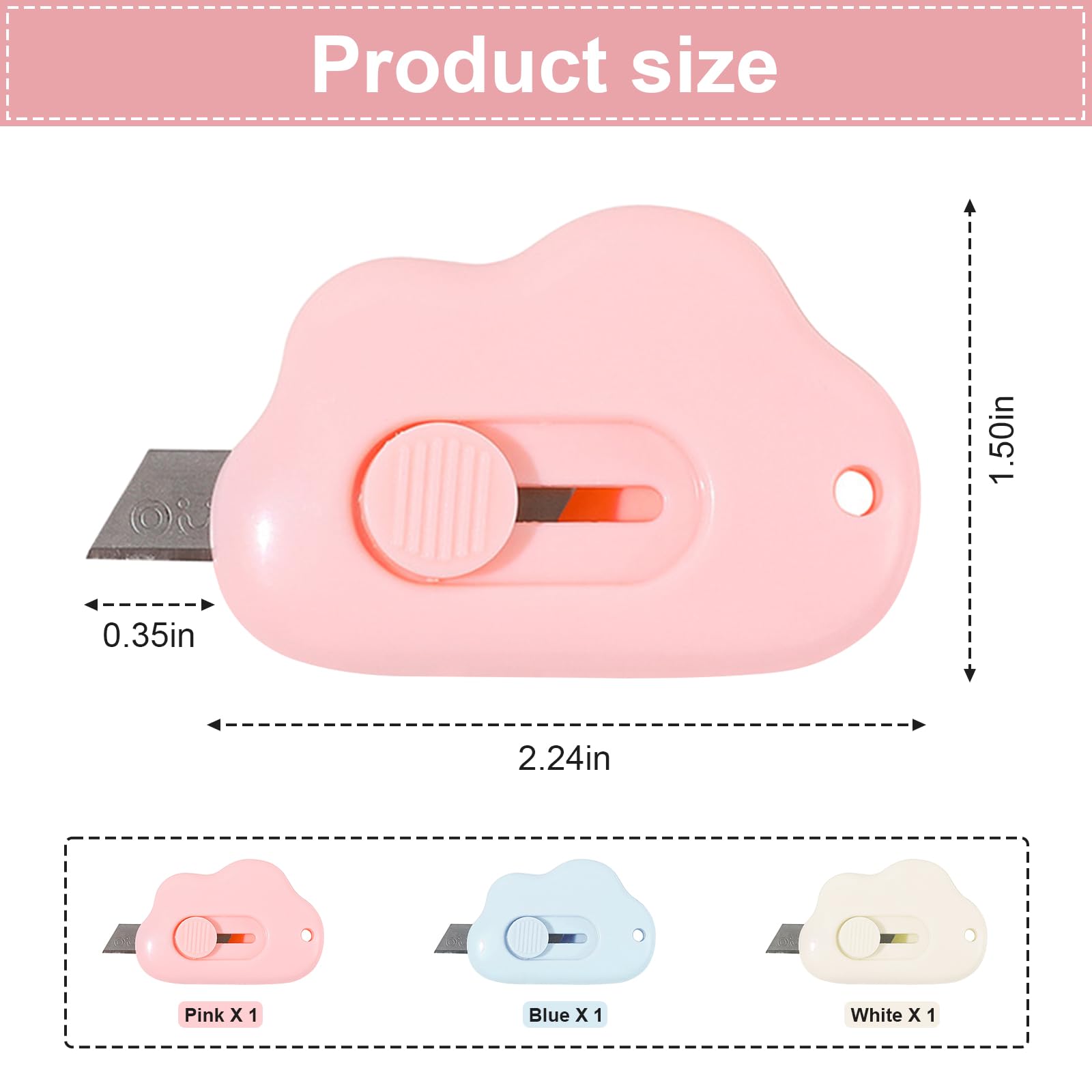 3pcs Envelope Opener Set, Heart Shaped Letter Opener With Safety Concealed Blade Smooth Mail Slitter Tool For Wrapping Bag Packages Express Box Home Office (Pink, Red, Purple - View #6