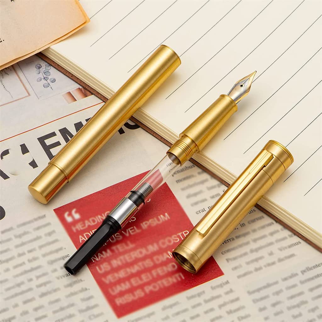 Stylo plume en métal avec pointe F/plume pour l'école, le bureau