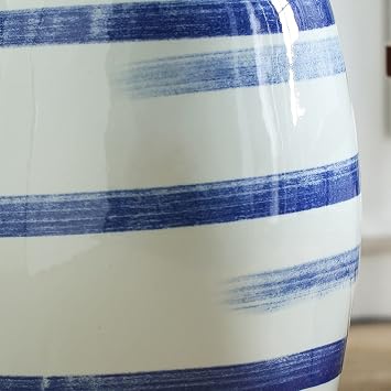 Ceramic Drum Stool, Ceramic Drum Garden Stool,Dressing Stool, Antique Blue & White Porcelain, Suitable for, Patio, Lawn, Home Indoor & Outdoor