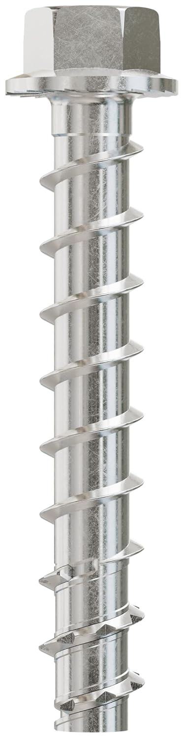 Simpson Strong-Tie THDC25200H6SS - 1/4-Inch x 2-Inch Hex Washer Head, Type 316 Stainless Steel HD Heavy Duty Screw Anchor for Concrete, Easy Installation (Pack of 50)