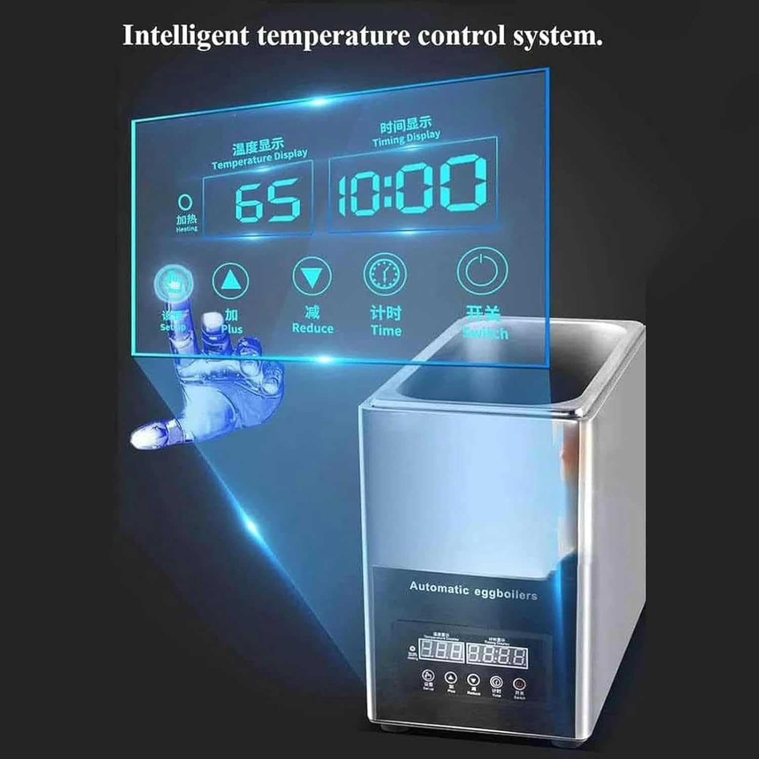 Automatic Half-Boiled Egg Machine, 800w 50 Egg Capacity Automatic Restaurant Egg Boiler Steamer, Commercial Hot Spring Egg Cooker~/