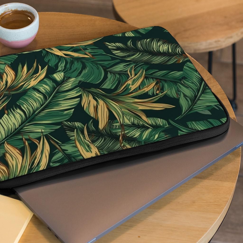 Summer Tropical Leaves 2-Sided Print 16" Laptop Sleeve - Nature Lovers Gifts - Unique Gifts image 2