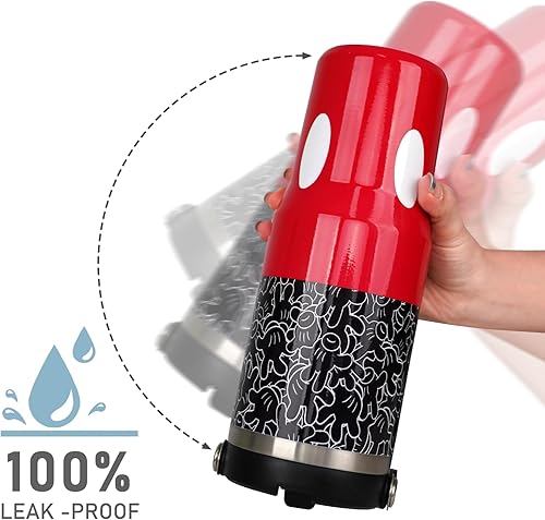 Miniatura 4 de Vaso de 30 onzas con asa y pajilla, botella de agua de acero inoxidable con aislamiento de doble pared con tapa con asa superior, vaso a prueba de