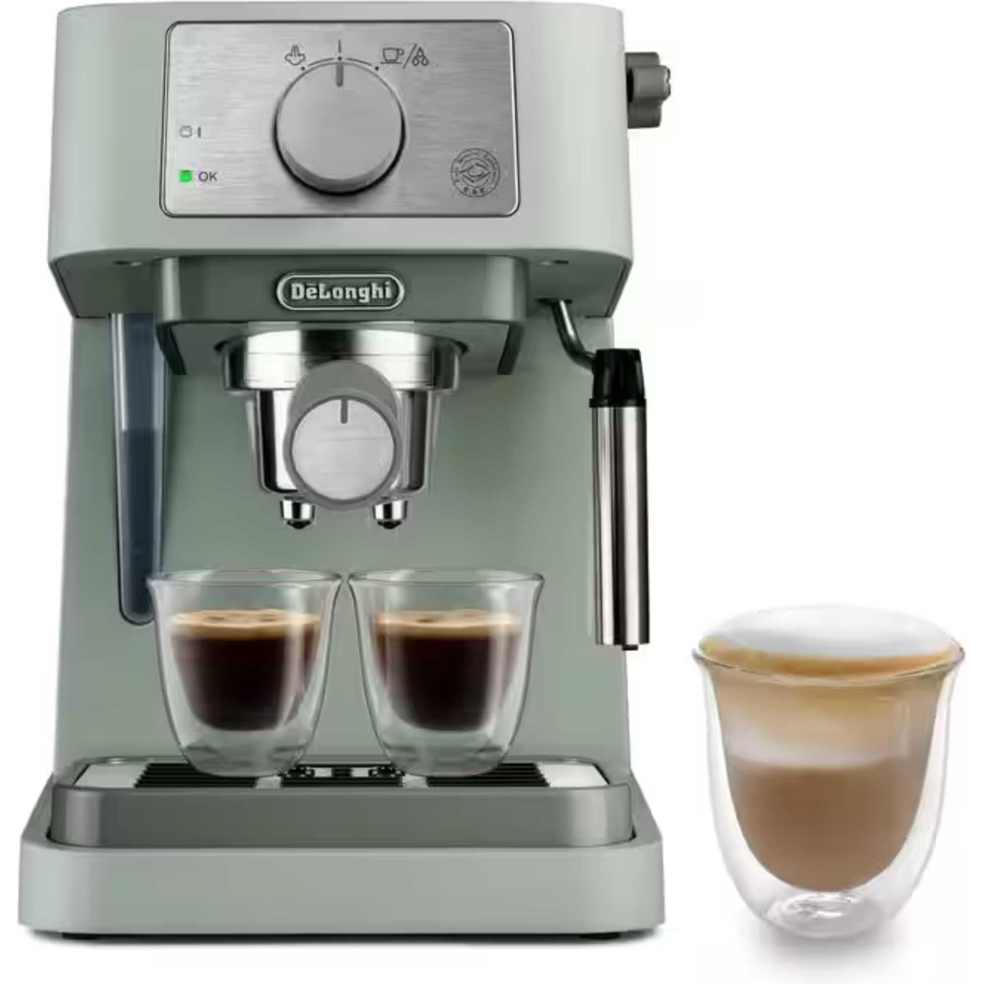 De'Longhi EC260.GR Stilosa Espresso Machine - Green - Countertop Appliance - 1L Water Tank Capacity