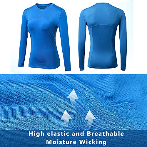 KKmoon Novas blusas femininas de ioga para ginástica sexy roupas esportivas de gola redonda mangas c