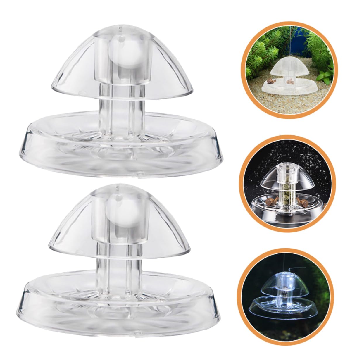 Toddmomy Caracoles para Herramienta Práctica para Caracoles Peceras De Usar Y Duradera Sin Contaminación 2 Piezas X 4