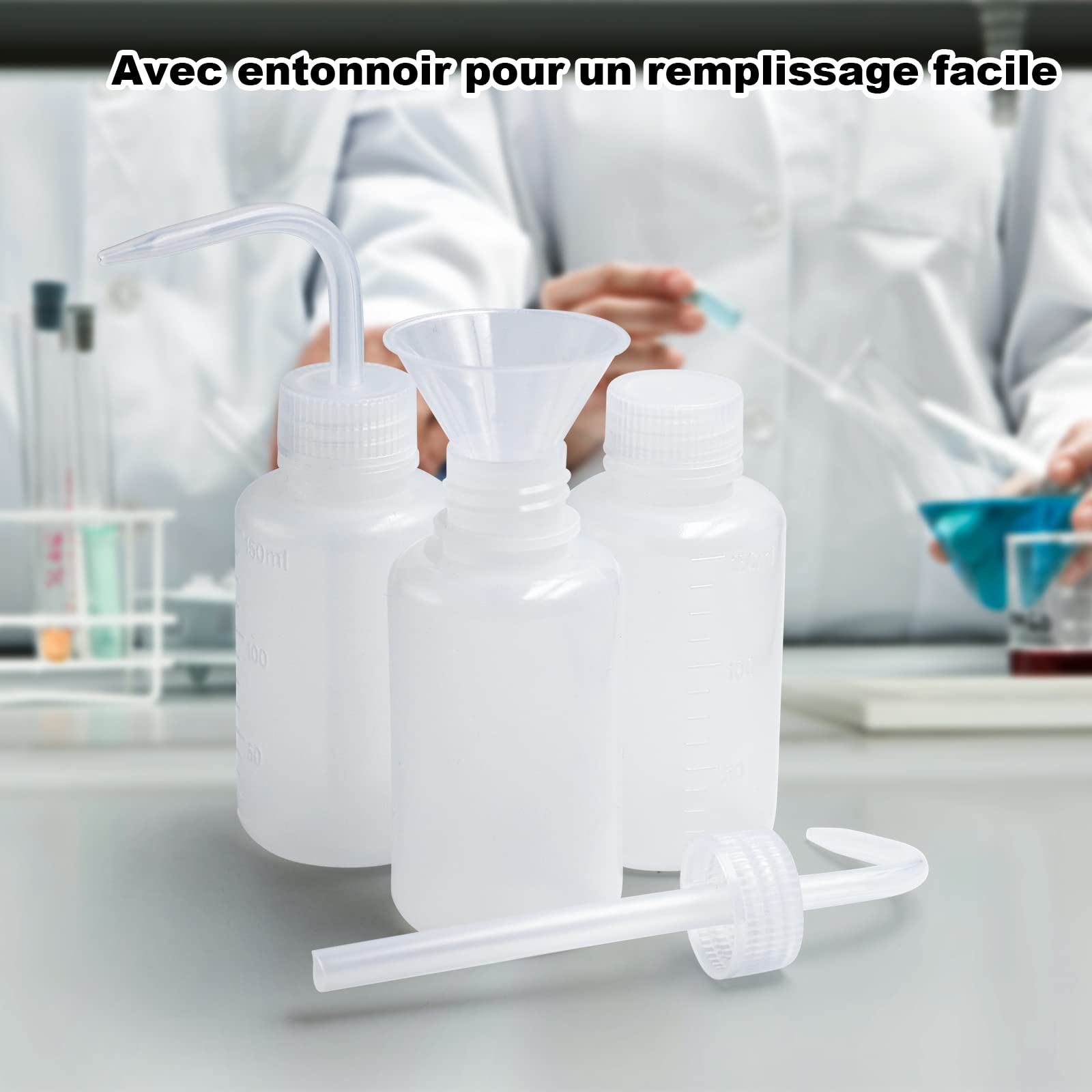 Flacon à Presser Pour Acétone – 250 Ml, Plastique, Sécurité Laboratoire - 11