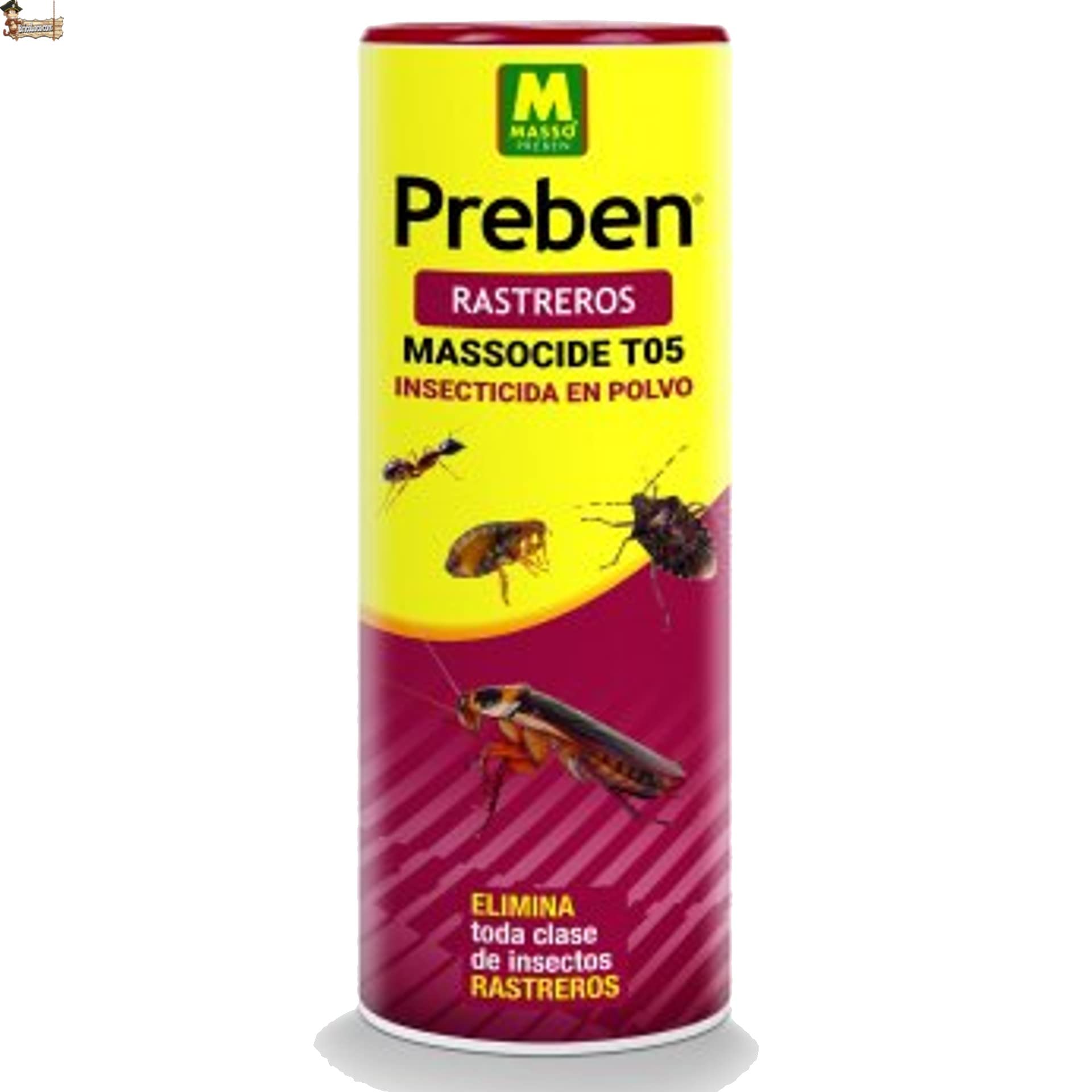 BricoLoco.com Insecticida granulado en Polvo Insectos Rastreros. ¡¡¡ 1.500 Gramos !!! (6X250 grs.). Suelo Exterior e Interior. Hormigas, cucarachas, pulgas, chinches, garrapatas, piojos. (1.5)