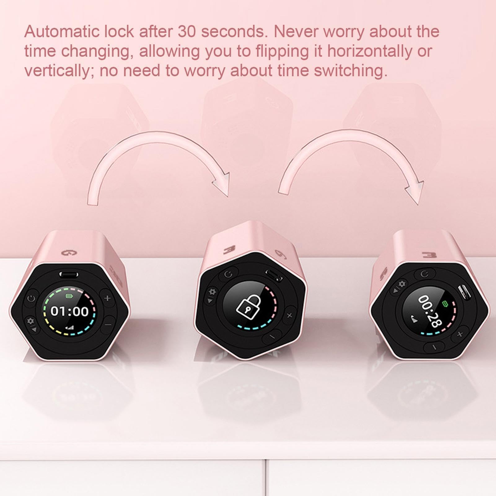 Minuteur de Cuisine Montre pour Bureau Rotative À Capteur Rechargeable