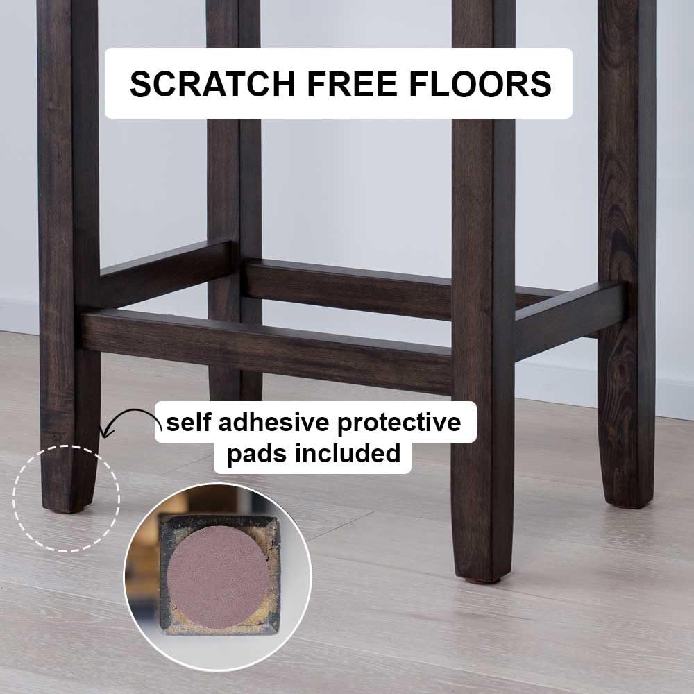 Nathan James 21302 Hylie Nailhead Wood Pub-Height Kitchen Counter Bar Stool 24", Gray/Dark Brown, Pack of 2 : Home & Kitchen