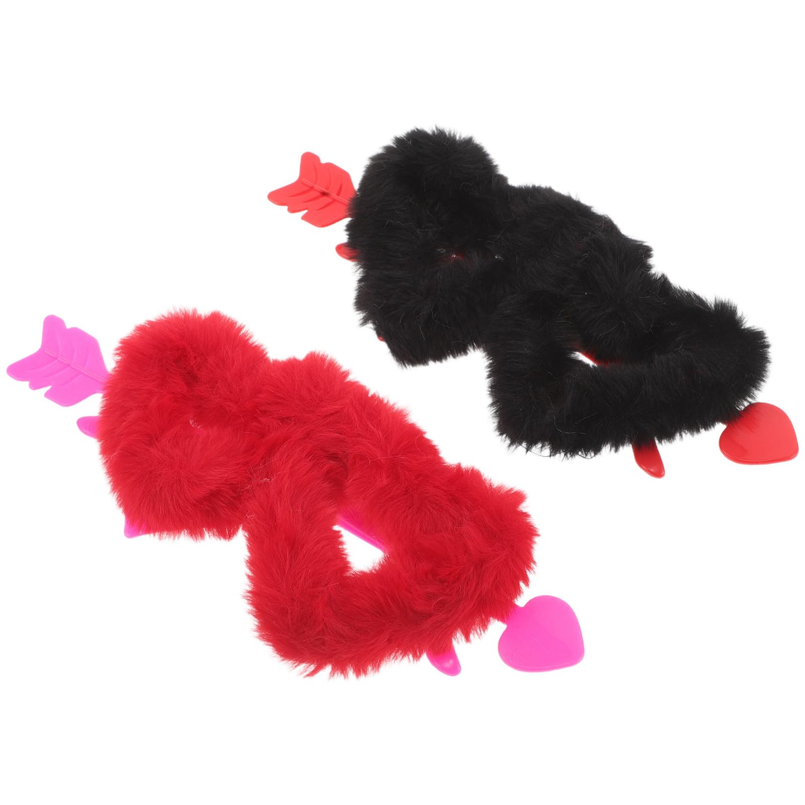 Healeved 10 Pezzi Occhiali da Sole a Forma di Cuore in Plastica e Peluche Leggeri e Comodi per Feste di San Valentino e Addio al Nubilato Accessorio Divertente alla Moda