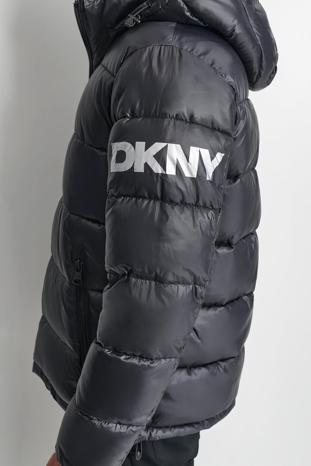 DKNY Men's Water Resistant Hooded Puffer Durable Cold Weather Jacket - Image 4