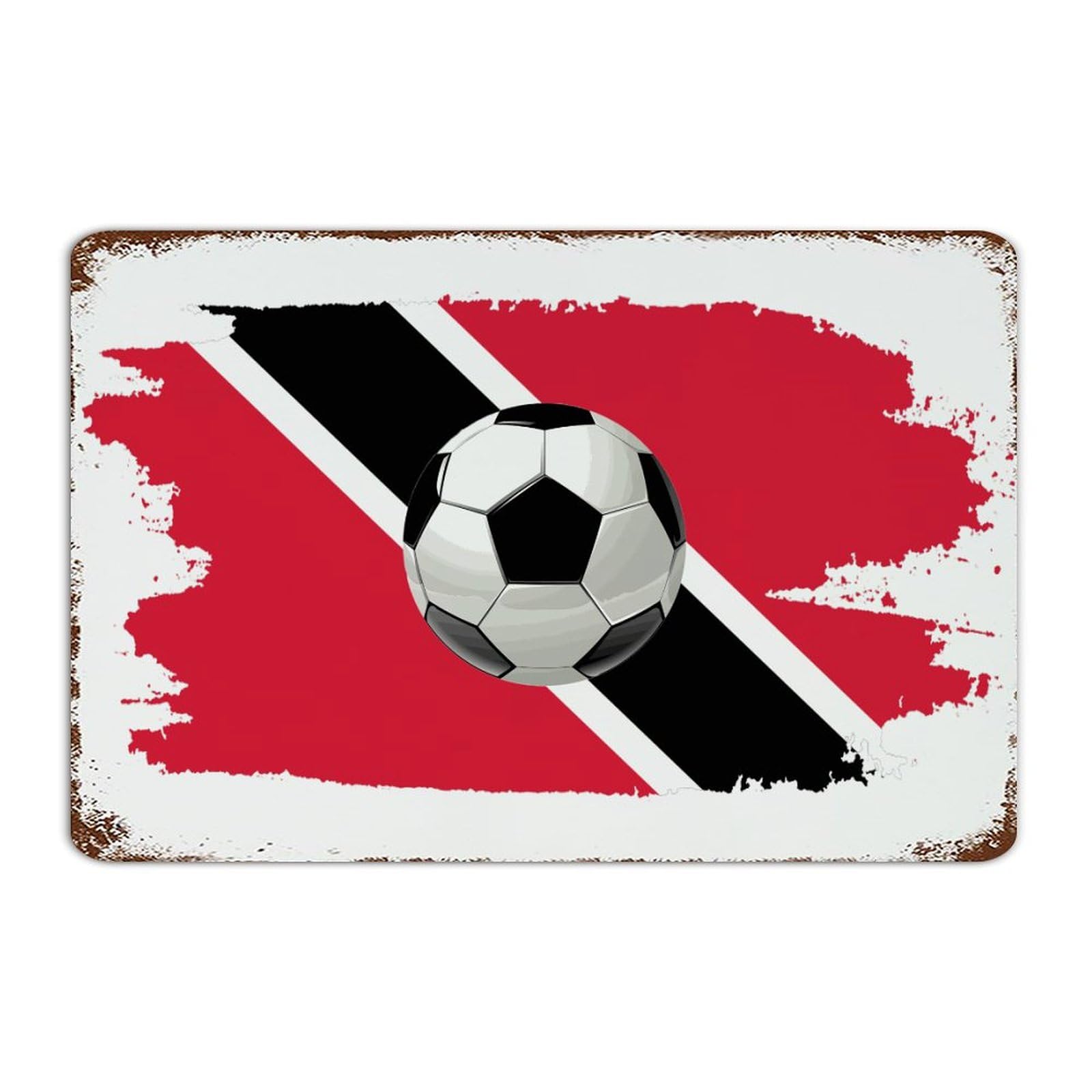 Plaque en métal football Trinidad et Tobago décor mural haute finition