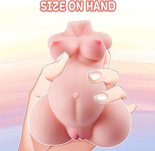 Miniatura 5 de Eterfore Masturbador masculino con coño de bolsillo embarazada, mini muñeca sexual para hombres con canales de culo realistas 3D duales, juguetes