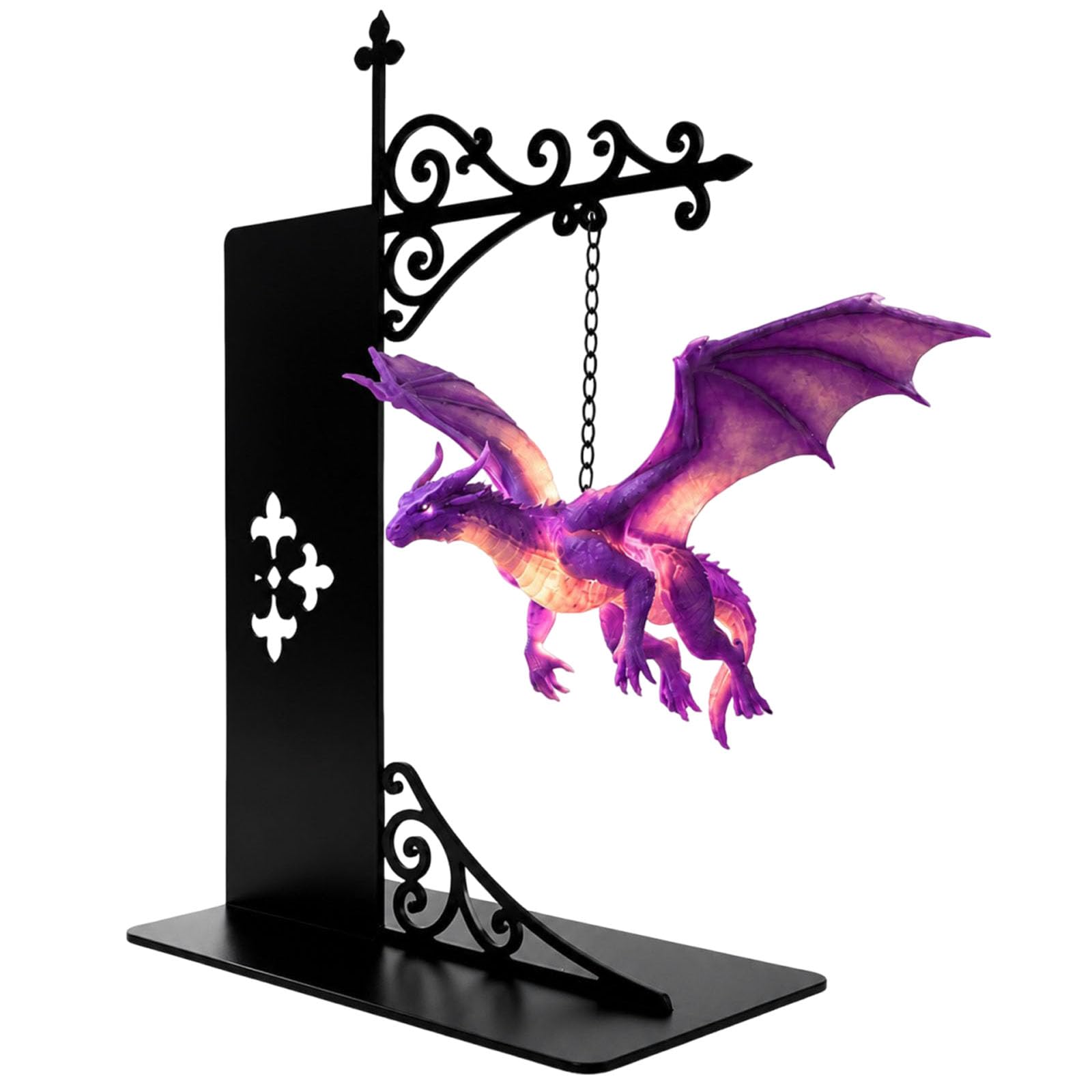 Floating Dragon Book Nook Light | Library Lantern Mini Bookshelf Lamp