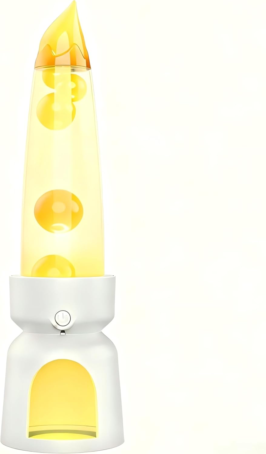 Candle-Shaped Liquid Motion Lamp - 13’’ Retro Mood Light with Mesmerizing Wax Flow, Color-Changing Night Light for Home Decor, Bedroom, Office - Relaxing Sensory Night Llight-White