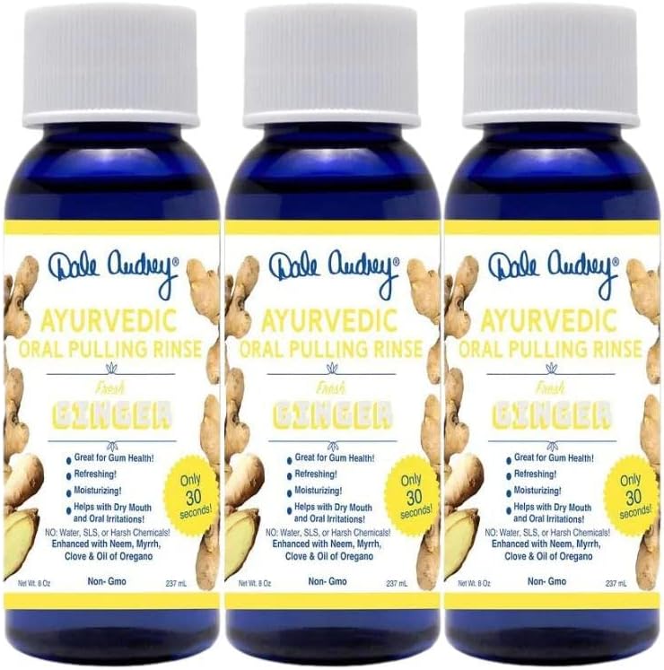 Dale Audrey Oil Pulling for Teeth and Gums Ginger Flavored Oral Rinse Natural