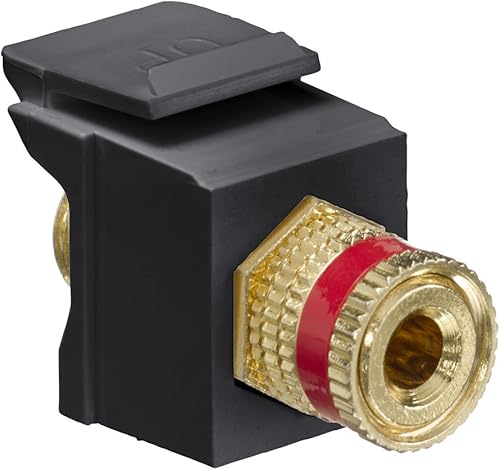 Leviton QuickPort Connecteur enfichable pour poteau de reliure Rayures rouges No