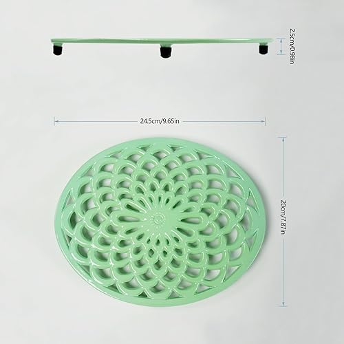 Miniatura 2 de HAWOK Salvamanteles ovalados de hierro fundido esmaltado Azul Marino
