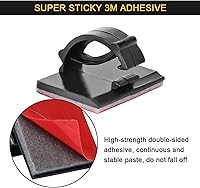 Vista 3 de Clips para Cables Autoadhesivos 3M Organizador de Cables, Sujetador de Alambre Abrazadera de Gestión Adhesiva para Escritorio Coche Cámara de Negro