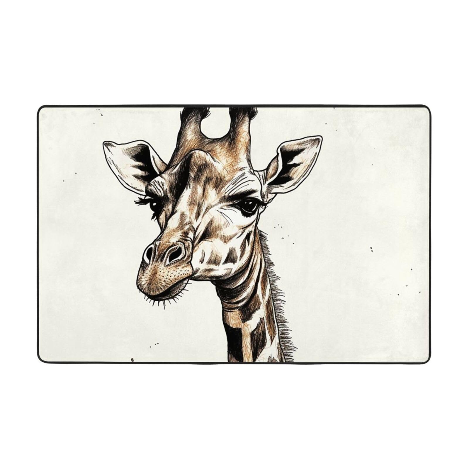 Tapis moderne en peluche courte ultra doux 183x122 cm haute densité