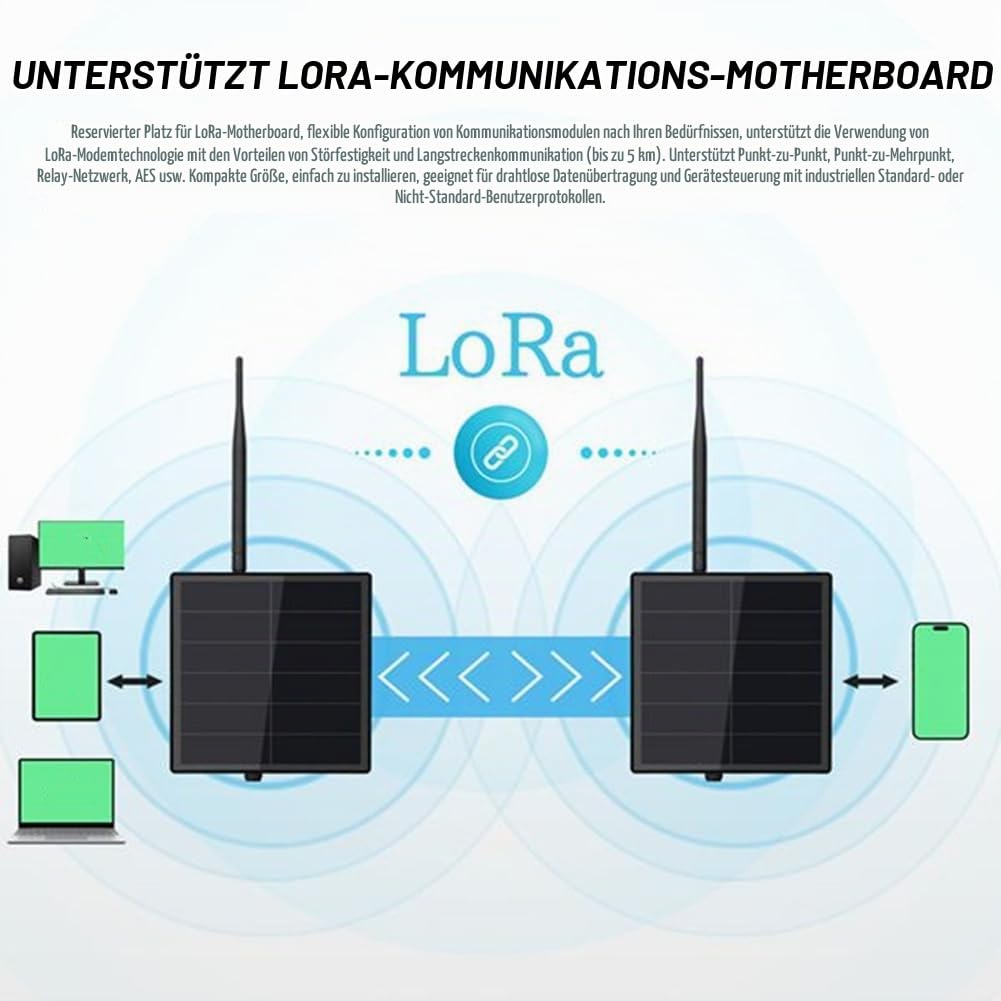 D5 Solar Node ESP32 LoRa 32 V3 mit 5V Solarpanel für WiFi Meshtastic LoRaWAN Heltec ESP32 SX1262 LoRa 915MHz
