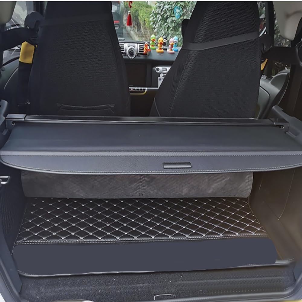 KAZONS Car Trunk Cargo Cover for Benz Smart Fortwo Car Retractable Rear Trunk Parcel Shelf Car Luggage Security Shield Shade Car Boot Load Cargo Shelf